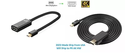 Thunderbolt Mini Display Port DP To HDMI Adapter Female To Male 6ft Cable 4k • $6.25