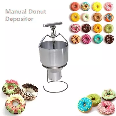 Mini Manual Stainless Steel Donut Maker Machine Handheld Cake Donut Hopper • $174.99