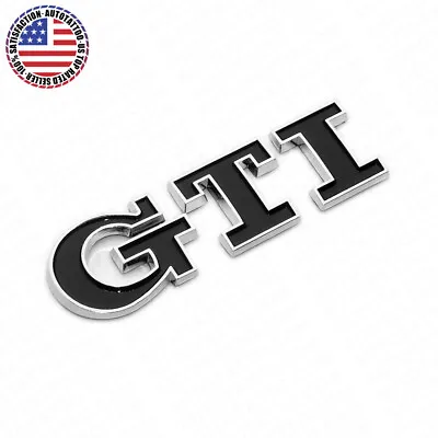 For GTI Liftgate Adhesive Nameplate Badge Logo Emblem Decoration Sport Black • $21.99