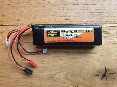 Zop Power Li-poly RC Battery 2200mah 11.1v 3 Cell Multi Connectors • £19.99