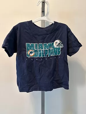 Miami Dolphins Nfl Navy Blue Cotton Tshirt Kids 2t • $19.95