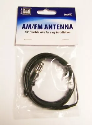 Dual MAW40 Universal Soft Wire Flexible Long Range AM/FM Marine Antenna Black • $14.95