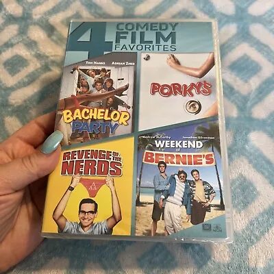 $19.95 • Buy Bachelor Party/Porkys/Revenge Of The Nerds/Weekend At Bernies (DVD, 4 Disc) New!