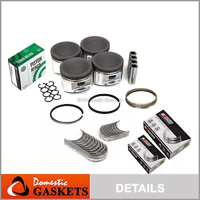 Pistons Bearings Rings Fit 91-98 Nissan 240SX Altima 2.4L DOHC KA24DE • $159.99