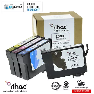 Rihac 200 & 200XL Ink Cartridge Alternative For Epson Printer XP-100 XP-200 Inks • $4.40