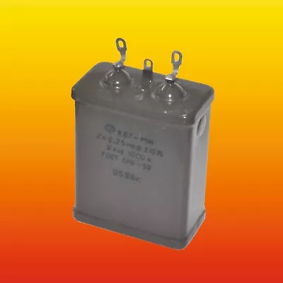 2x0.25 UF 1000 V RUSSIAN PAPER IN OIL PIO AUDIO CAPACITORS KBG-MN КБГ-МН • $4.94