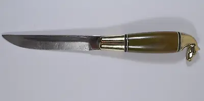 Antique Vtg Brass Horse Head Puukko Knife Made In Finland • $125