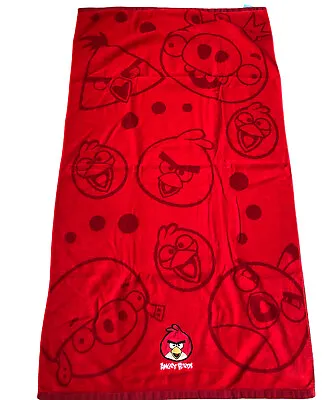 £17.87 • Buy Angry Birds Red Embroidered Beach Pool Towel 34x63