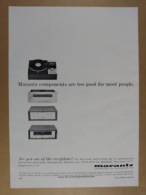1967 Marantz 15 Amplifier 7T Preamp 10B Tuner SLT-12 Turntable Vintage Print Ad • $9.99