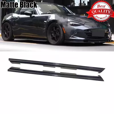 Fit For Mazda MX5 Miata ND 2016-2024 Black Side Skirts Extension Lip Spoiler Kit • $208.99