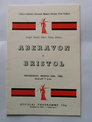 1980 ABERAVON V BRISTOL Programme • £0.99