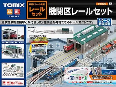 New Tomix 91036 N Gauge Engine Depot Rail Set Model Train Track Supplies  • $203.50