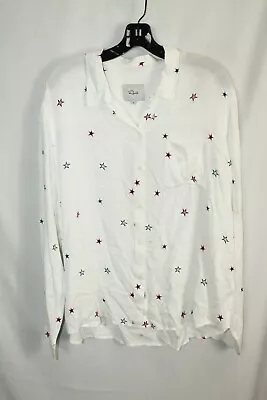 Rails Comet Womens White/Multicolored Star Button Down Blouse #XL $168 • $55.99