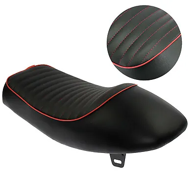 Motorcycle Cafe Racer Seat Flat Brat Hump Saddle Fit For Honda Suzuki Yamaha • $30.99