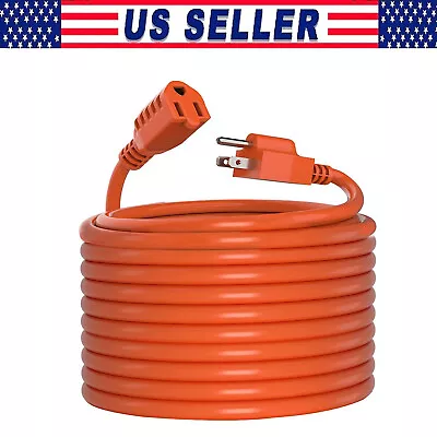 16/3 Extension Cord Outdoor 6/8/10/15/20/50/100 Ft Orange Heavy Duty Extension • $10.29