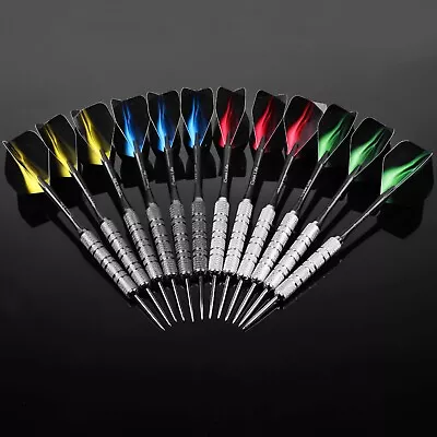 CyeeLife 20g Steel Tip Darts Set Nylon Shafts+36 Flights(12 Designs)+Sharpener • $14.99