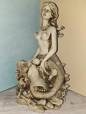 Antique Mermaid Sculpture Statue Decor • $34.14