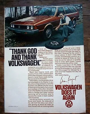 $6 • Buy 1978 Volkswagen VW Dasher Wagon - Original Advertisement Print Art Car Ad H89