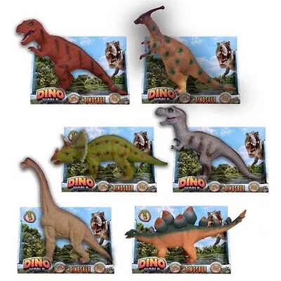 40cm Dinosaur Toys Large Soft Rubber Wild Animals Roaring Roar Sound Toy Boys • £12.49