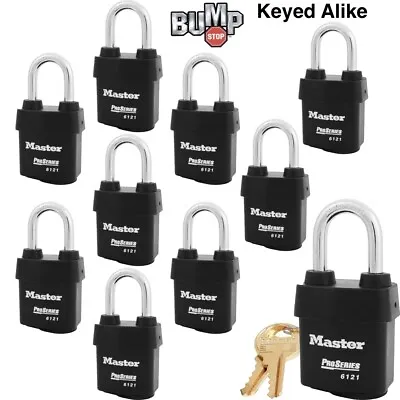 Master Lock Pro Series - (10) High Security Padlocks Keyed Alike 6121NKALF-10 • $229.97