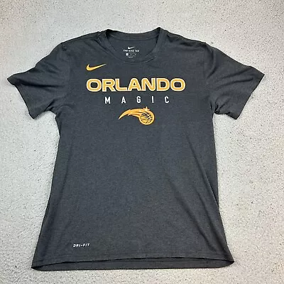 Orlando Magic Nike Shirt Men’s Medium Gray Orange Dri Fit Short Sleeve Adults • $18.88