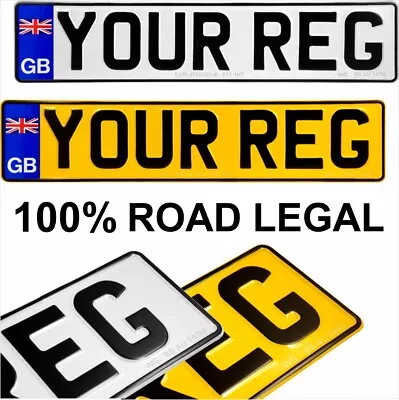 GB Union Jack Badge Pressed Number Plates Metal Car Registration UK Road Legal • £17.99