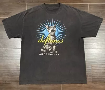 RARE Vintage 1990s Deftones Adrenaline Tour Shirt Black • $17.88
