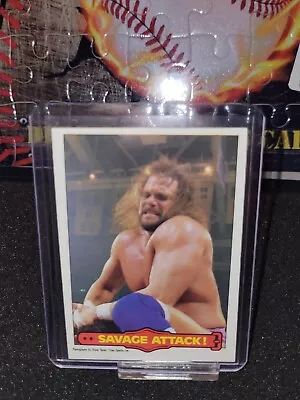 1985 WWF O-Pee-Chee Series 2 Savage Attack Rookie Card OPC #11 Macho Man RC • $30