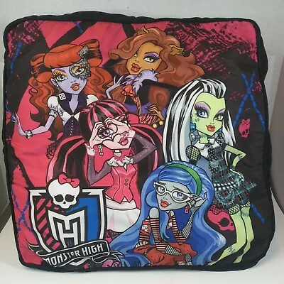  Monster High Decorative Square Pillow Soft Plush Throw 15  X 14  Pink Frankie • $18.99