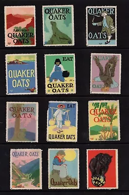 USA Advertising Stamps Set Of 12 Quaker Oats • $15