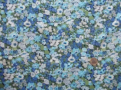 Remnant - THORPE - Floral -  Liberty Tana Lawn Cotton Approx 45 X 18 Cm • £4.85