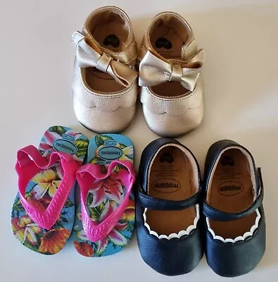 Girls Shoes Bundle Havaianas Mary Jane Style Cute Size 3 & 4 Baby Toddler • $10