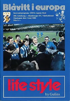 UEFA CUP FINAL 1982 IFK Goteborg V Hamburger SV Programme Very Good Condition • £9