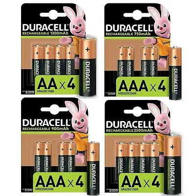 Duracell AA AAA Rechargeable Batteries Ultra Plus NiMH Duralock Pre Stay Charged • £11.98