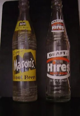 Vintage ACL Mason's & Hires Root Beer Bottles (1965 & 1972) • $10