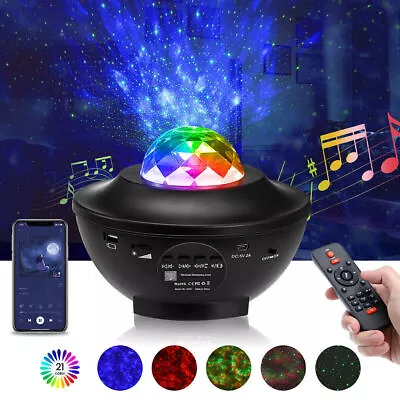 Projector Galaxy Starry Sky Night Light Ocean Star Party Speaker LED Lamp Remote • $14.96