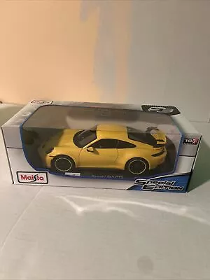 Porsche 911 GT3 Maisto Diecast Car 1:18 Scale Yellow Special Edition • $48.88