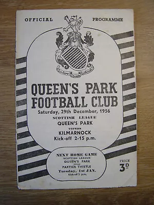 1956/57 QUEEN'S PARK V KILMARNOCK • £6.50