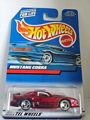 1999 Hotwheels Red Mustang Cobra W/Saw Blade Rims • $5