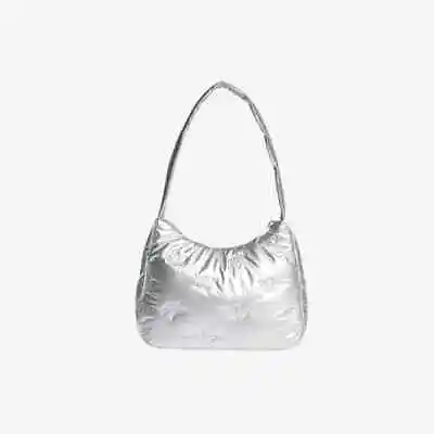 Adidas Puffy Satin Mini Shoulder Bag Silver Metallic / 100% Authentic Inspection • $157.29