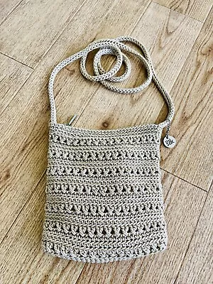 The Sak Original Beige/Tan Crochet Knit Small Crossbody Purse Bag W/ The Sak Tag • $8