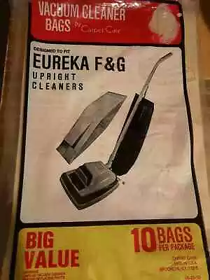 10 Pack Eureka F&G Upright Vacuum Bags By Carpet Care NEW Sweeping Bags • $11.99