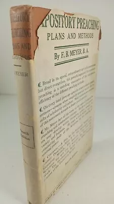 VINTAGE Expository Preaching Plans And Methods F.B. Meyer 1912 *free Shipping* • $29.99