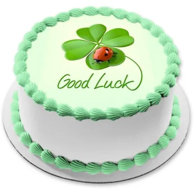 Luck Ladybug Cake Pad Edible Muffin Cupcake Party Decorative Birthday • £5.76