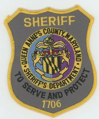 Maryland Md Queen Annes County Sheriff Nice Shoulder Patch Police Center Crease • $4.99