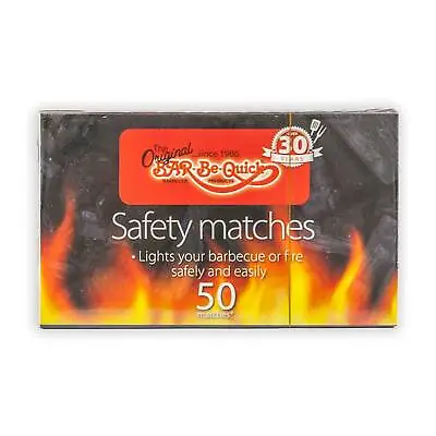 BAR-Be-Quick 50 Matches Safety Matches Barbecue Cooking BBQs Fires Camping • £3.99