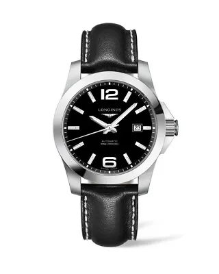 Longines Conquest 41mm Steel Black Dial Automatic Mens Watch L3.777.4.58.0 • $829