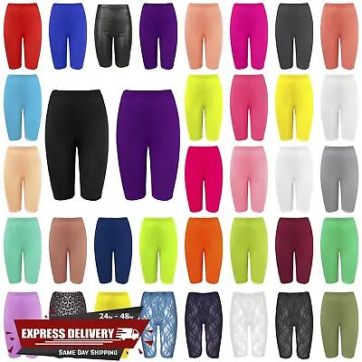 Womens Ladies Gym Bike Cycling Hot Pants Yoga Tights Jersey Lycra Stretch Shorts • £1.99