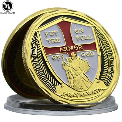 Armor Of God Challenge Coin Knight Templar Christ Crusader Commemorative Coin • $7.67