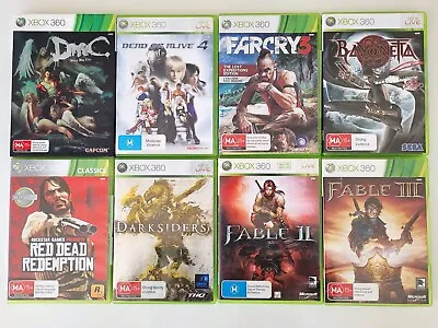 Microsoft Xbox 360 : Select Your Titles - DMC Farcry Red Dead Bayonetta • $5